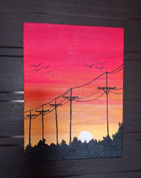 Sunset Canvas Painting, Elements And Principles, Principles Of Art, Sunset Canvas, Sunset Painting, Painting Ideas, Art Sketches, Canvas Painting, Paint