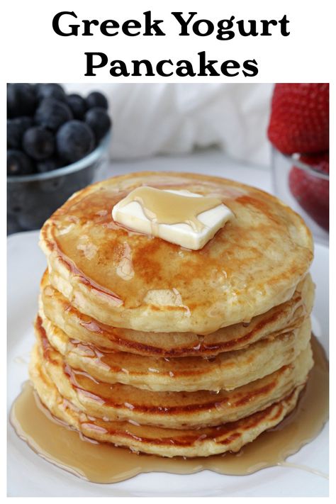 Greek Yogurt Pancakes - Love to be in the Kitchen Recipe Greek Yogurt, Greek Yogurt Pancakes Recipe, Greek Yogurt Recipe, Honey Pancakes, Best Egg Recipes, Make Greek Yogurt, Delicious Smoothie Recipes, Greek Yogurt Pancakes, Yogurt Pancakes