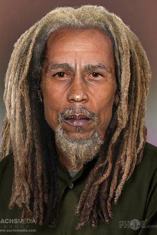 What Deceased Music Legends Would Look Like If They'd Made It To Old Age - BuzzFeed Bob Marley Poster, Dennis Wilson, Bob Marley Pictures, The Carpenters, Damian Marley, Karen Carpenter, Age Progression, Bob Marley Art, Robert Nesta