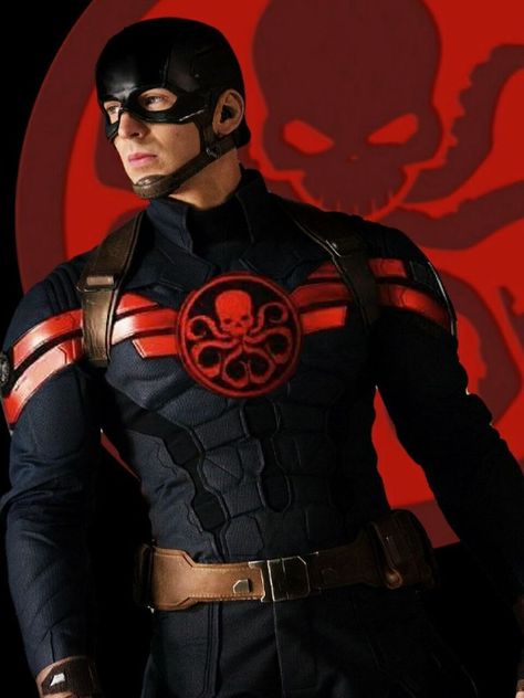 Steve Rogers Hydra, Evil Superhero, Hydra Steve, Hydra Captain America, Spiderman Oc Art, Captain America Aesthetic, Captain Hydra, Hydra Marvel, Us Agent