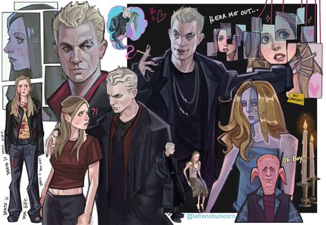 Buffy X Spike Fanart, Spike And Buffy Fanart, Spuffy Fan Art, Buffy The Vampire Slayer Fanart, Buffy Fanart, Buffy The Vampire Slayer Art, Spike Btvs, Spike Buffy, James Marsters