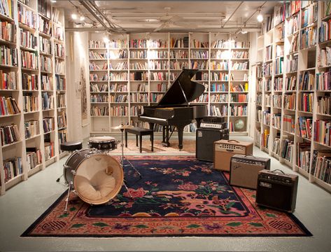 Upper West Side recording studio : SonicScoop – Creative, Technical & Business Connections For NYC’s Music & Sound Community Music Library Room, Music Studio Interior, Piano Space, Library Music Room, Record Library, Musical Room, Archive Room, Grand Piano Room, Piano Library