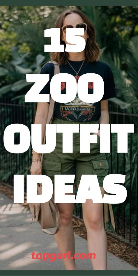 The Zoo-Nique Look Book: 15 Wildly Stylish Outfits for Your Next Adventure. Zoo Visit Outfit, Summer Zoo Outfit Casual, Zoo Attire Outfits, What To Wear To The Zoo Outfits Summer, Summer Zoo Outfit, Zoo Outfits For Moms, Zoo Day Outfit Summer, Day At The Zoo Outfit, Cute Zoo Outfits Summer