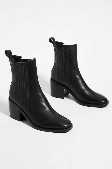 Silent D Naydo Heeled Ankle Boots | Anthropologie Womens Boots For Fall, Black Heel Ankle Boots, Fall Nashville, Fall Ankle Boots, Slim Boots, Colorado Fashion, Edgy Shoes, Mom Fits, Boots Men Outfit