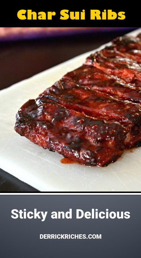 Char Siu Ribs Recipe, Asian Ribs, Pork Ribs Grilled, Bbq Recipes Ribs, Pork Entrees, Chinese Bbq Pork, Bbq Pork Ribs, Asian Pork, Pork Rib Recipes