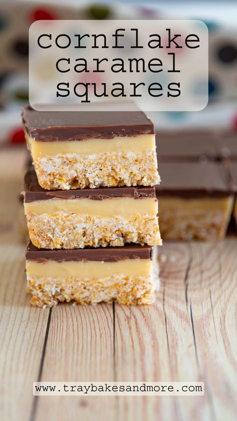 Cornflake Slice Recipe, Cornflake Traybake, Cornflake Millionaire, Cornflake Squares, Cornflake Tart Blondie, Cornflake Slice, Chocolate Cornflake Cakes, Cornflake Cake, Caramel Squares