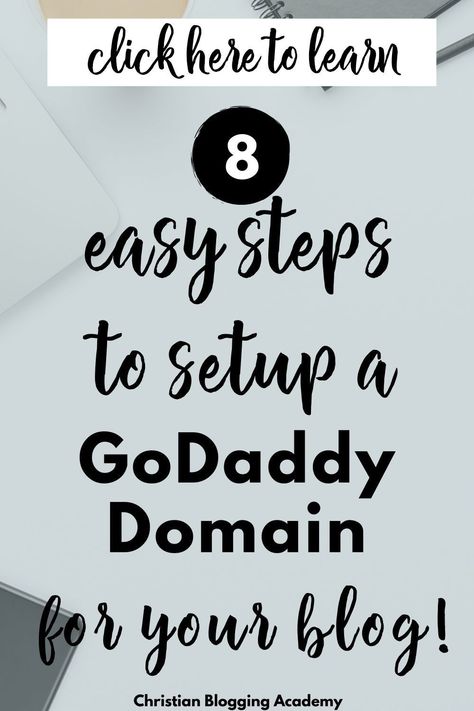 Do you need to know how to setup a domain name in GoDaddy but aren't sure where to start? This post will take you step by step through the process of buying a domain name for your blog. It's not as hard as you think! #blogging #bloggingforbeginners Domain Name Ideas, Successful Blogger, Blogging Ideas, Blog Names, Blog Niche, How To Stop Procrastinating, Online Blog, Christian Blogs, Web Hosting Services