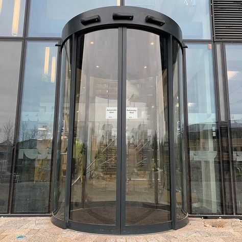 ASSA ABLOY Sliding Door Curved CD is exceptionally quiet in operation and can be adapted to suit a wide range of conditions. Automatic Sliding Doors, Sliding Door Systems, Window Types, Modular System, Sliding Door, Sliding Doors, Cd, Doors, Range