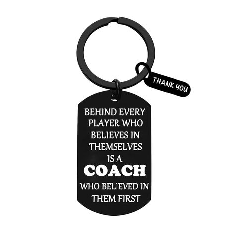 PRICES MAY VARY. The perfect keychain is engraved with the words"Behind every player who believes themselves is a coach who believed in them first".This cute keychain will show that you appreciate his/her job. This keychain is the perfect gift to thank your coach to mark the season's accomplishments! You Can Give This Keychain To Your Football, Basketball, Volleyball, Baseball, Gymnastics Or Other Coaches On Thanksgiving, Christmas, Birthdays, Anniversaries Or Any Other Occasion To Show Them You End Of Year Coach Gifts, Gifts For Coaches Basketball, Team Poster Ideas, Coach Presents, Volleyball Coach Gifts, Softball Coach Gifts, Basketball Coach Gifts, Football Coach Gifts, Cheer Coach Gifts