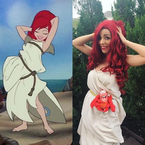 Red Hair Halloween Costumes Ideas, Ariel The Little Mermaid Costume, The Little Mermaid Halloween Costume, Ariel Costume Diy, The Little Mermaid Costume, Ariel Halloween, Ariel Halloween Costume, Ariel Costume, Mermaid Costume Diy