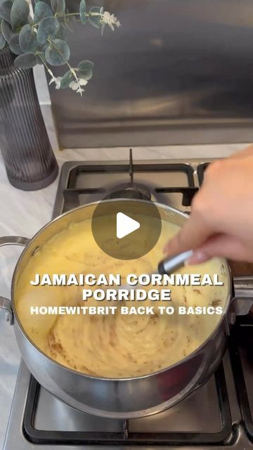 Corn Meal Porridge, Jamaican Cornmeal Porridge Recipe, Cornmeal Porridge Recipes, Cornmeal Porridge, Carribean Food, Porridge Recipes, Its Fine, Jamaican Recipes, Straight Forward