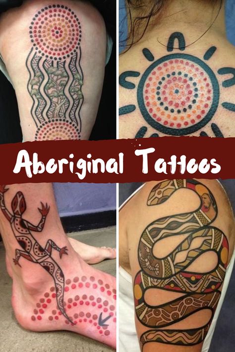 Aboriginal Tattoos - tattooglee Australian Tattoo Ideas Aboriginal Art, Aboriginal Tattoos For Women, Indigenous Art Tattoo, Aboriginal Tattoo Ideas, Australian Aboriginal Tattoo, Aboriginal Art Tattoo, Indigenous Tattoos For Women, Australian Inspired Tattoos, Aboriginal Tattoo Woman