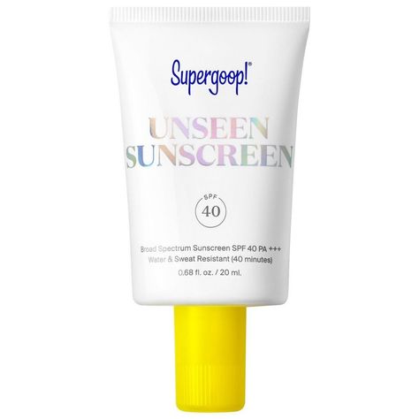 Unseen Sunscreen Spf 40, Supergoop Unseen Sunscreen, Unseen Sunscreen, Gel Primer, Benzalkonium Chloride, Red Algae, Best Sunscreens, Sephora Beauty, Gym Essentials