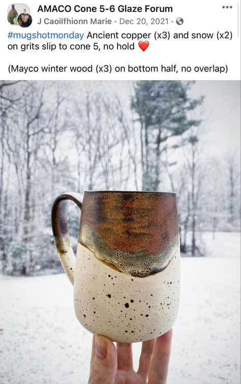 Winter Wood Glaze Combos, Winter Wood Glaze Combinations, Winterwood Glaze Combinations, Winter Wood Glaze, Mugs Pottery, Throwing Clay, Glaze Combinations, Ceramic Glaze Recipes, Glaze Combos