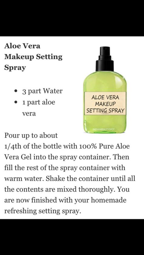 Aloe Vera Makeup Setting Spray..for makeup                                                                                                                                                                                 More Diy Setting Spray, Make Up Spray, Diy Makeup Setting Spray, Beauty Hacks Eyelashes, Pure Aloe Vera Gel, Makeup Setting Spray, Food Nutrition, Nutrition Health, Beauty Recipe