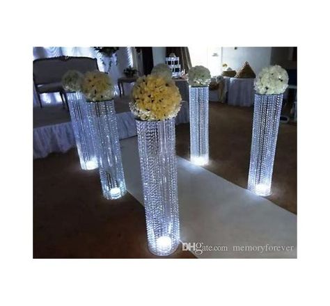 120cm Tall crystal garland Stands for Wholesale Wedding Aisle, Party, Christmas Decor and Walkway St - Bing - Shopping Candle Walkway, Candle Backdrop, Ceremony Flowers Aisle, Pillar Table, Crystal Centerpieces Wedding, Aisle Candles, Wedding Aisles, Wedding Pillars, Chandelier Centerpiece