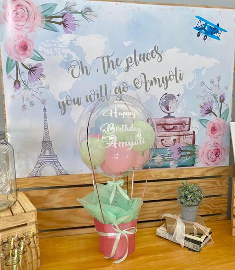 Around The World First Birthday Party, What A Onederful World Birthday Girl, Travel First Birthday Party, Travel Themed Birthday Party, Adventure Party Theme, Travel Theme Party, 1st Birthday Girl Decorations, Adventure Baby Shower, Travel Party Theme