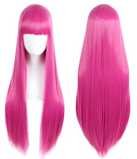 Kawaii Wigs, Hair Color Orange, Pink Blonde Hair, Pink Wig, Red Wigs, Princess Bubblegum, Hair Color Pink, Lace Hair, Red Hair Color