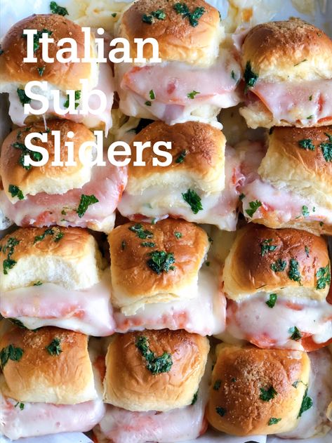 Ham And Pepperoni Sliders, Ham And Salami Sliders, Leftover Salami Recipes, Pepperoni Sliders, Italian Sub Sliders, Sub Sliders, Salami Recipes, Fun Meals, Ham Sliders