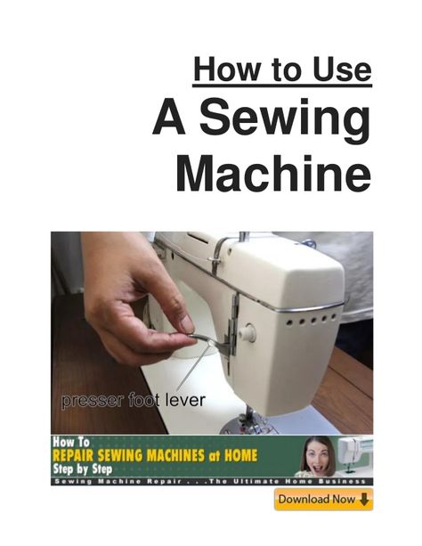 How to Use A Sewing Machine Sewing Machine For Beginners, Sewing Machine Beginner, Computerized Sewing Machine, Best Sewing Machine, Sewing Machine Repair, Sewing Machine Reviews, Sewing Business, Beginner Sewing, Singer Sewing Machine