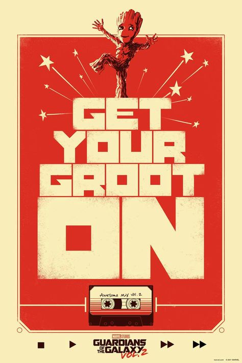 Guardians Of The Galaxy Vol.2 Get Your Groot On Groot Party, Scarlet Wedding, Galaxy Drawings, Galaxy Birthday, Stickers Disney, Marvel Party, Guardians Of The Galaxy Vol 2, Adventure Time Characters, Marvel Posters