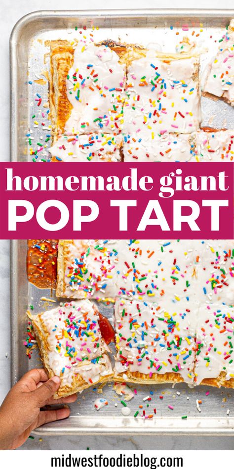 Best Pop Tart Flavors, Pop Tart Recipe, Homemade Pop Tarts Recipe, Xmas Brunch, Unicorn Food, Poptart Recipe, Strawberry Pop Tart, 2023 Recipes, Breakfast Biscuits