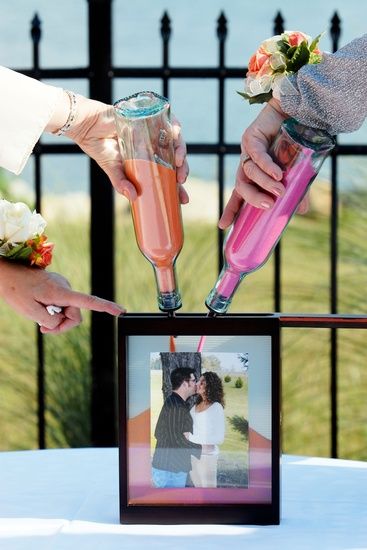 Alternative to just putting the sand in a jar.  Wedding Sand Ceremony, Unity Sand.  #unitysand #weddingsand #sandceremony Decor Photobooth, Unity Ideas, Sand Ceremony Wedding, Unity Sand, Sand Ceremony, When I Get Married, Marrying My Best Friend, Cute Wedding Ideas, I Got Married