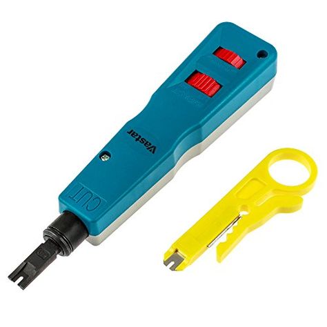 Vastar Network Wire Punch Down Impact Tool with Two Blades  110 and BK  Network Wire Stripper >>> Click image for more details. (This is an affiliate link) Computer Maintenance, The Punch, Crimping Tool, Tools Hardware, Garage Tools, Phone Cables, Network Cable, Electrical Tools, Templates Free