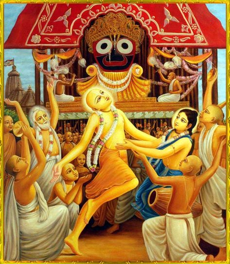 Lord Caitanya celebrates Rathayatra at Jagannatha Puri. Gaura Nitai, Rihanna Cover, Lord Jagannath, Boxing Girl, Shiva Photos, Photos Of Lord Shiva, Radha Krishna Art, Krishna Painting, Krishna Pictures