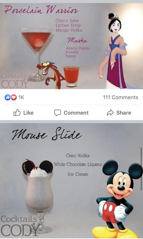 Disney Alcoholic Drinks, Disney Movie Night Menu, Mango Vodka, Disney Cocktails, Ice Cream Cocktails, White Chocolate Liqueur, Disney Movie Night, Disney Party, Alcohol Drink Recipes