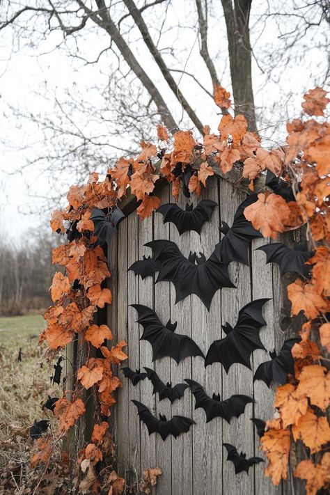 15 Easy Diy Outdoor Halloween Decorations To Try Cobwebs Halloween, Diy Cardboard Halloween Decorations, Coffin Yard Decoration, Halloween Webs, Halloween Fence Decorations, Halloween Arches Diy, Spiderweb Halloween Decoration, Halloween Fence Decor, Diy Ghosts Outdoor