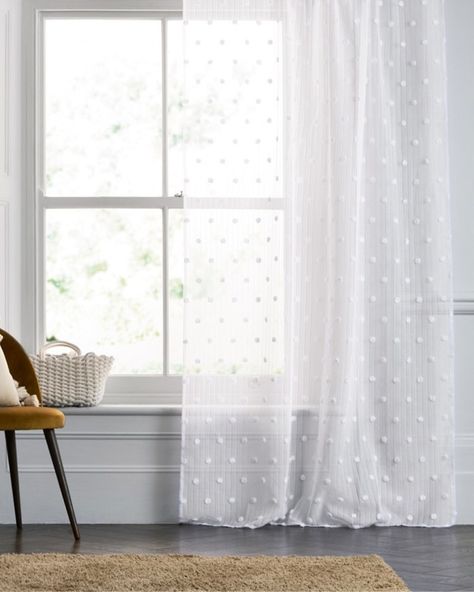 Long Window Curtains, Barn Bedrooms, Voile Panels, Nursery Room Boy, Voile Curtains, Ceiling Design Bedroom, Front Rooms, Baby Boy Rooms, White Curtains