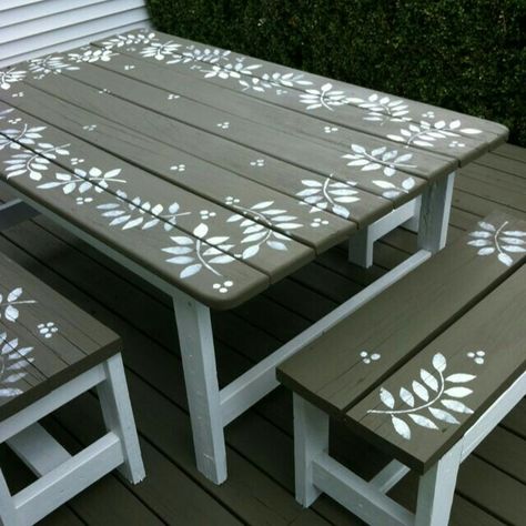 . Painted Picnic Tables, Kids Picnic Table, Indoor Picnic, Diy Spray Paint, Kids Picnic, Start Painting, Picnic Bench, Diy Sprays, Picnic Tables