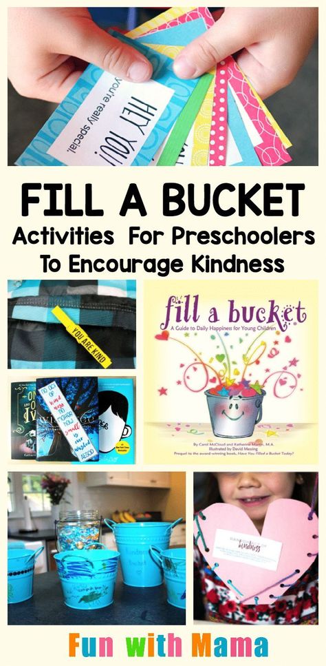 Parenting a preschool child and looking for activities that will encourage kindness? Click through for ideas, crafts and  kindness projects inspired by the book "Fill a Bucket."  #actsofkindness #bucketfilling #bucketfiller via @funwithmama Bucket Filling Activities, Fill A Bucket, Bucket Filler Activities, Preschool Friendship, Kindness Lessons, Family Activities Preschool, Emotions Preschool, Friendship Activities, Bucket Filler