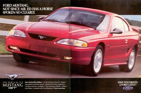 96 Mustang, 1996 Ford Mustang, Me Driving, Sn95 Mustang, Saleen Mustang, Ford Ka, Black Rims, Art Print Display, Car Advertising