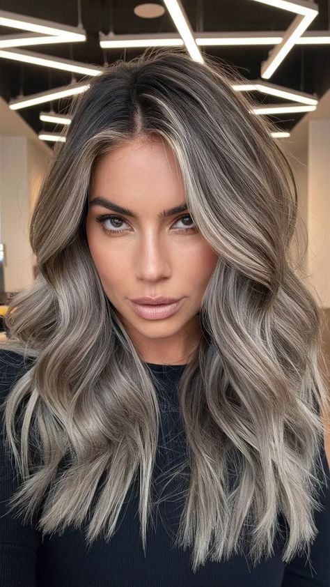 20 Trendy Winter Hair Color Ideas 2024 - 2025 for Short Hair, Brunettes, and Fall Looks Hair Cut And Colors 2024, Hair Color Ideas For Winter 2024, Iced Brown Hair, Winter Ash Blonde Hair Color, Icey Balayage Hair, Hairstyles Winter 2024, Brown Mushroom Hair, Hair Trends Winter 2024, Beige Ash Blonde Hair