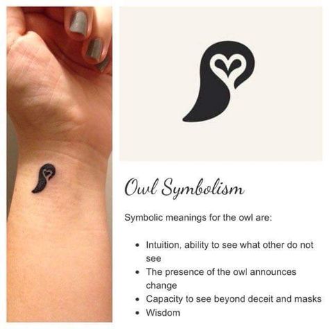 Tiny Owl Tattoo, Owl Symbol, Cute Tattoos With Meaning, Native Quotes, Female Tattoos, Small Tattoos With Meaning, Men Tattoos, Inspiration Tattoos, Small Meaningful Tattoos