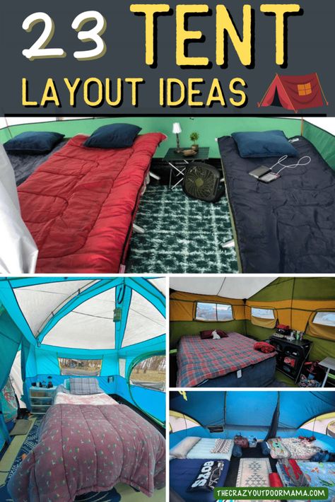 Camping Set Ups, Organisation En Camping, Tent Camp Set Up Ideas, Camping Setup Ideas, Zelt Camping Hacks, Camping Trip Essentials, Camping Setup, Zelt Camping, Tent Camping Hacks