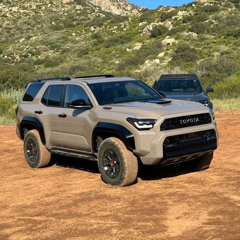 Redline Reviews on Instagram: "After an agonizingly long 15 years on the market, #Toyota has FINALLY revealed the fully redesigned 2025 #Toyota4Runner! Now in its 6th generation; we got a chance to see 3 models up close! A #4RunnerLimited in Heritage Blue, a #4RunnerTRDPro in a new color called Mudbath, and an entirely new trim, a #4RunnerTrailhunter, in Everest Green! This body-on-frame SUV is built on the new TNGA-F platform as the Tacoma/Tundra and the exterior design shares a similar fascia to the Taco, while the rear has a nice squared off look with the signature roll down back window intact. Under the hood, the old 4.0L V6 is dead. Replaced with the new 2.4L Turbo 4-cylinder pumping out 278 HP and 317 lb-ft of torque. It’s connected to an 8-speed AT with either RWD, part-time 4WD or 2025 Toyota 4runner, Toyota 4runner 2025, 2025 4runner, 4 Runner Toyota, Toyota Runner, 4runner Trail, 4runner Trd Pro, Toyota 4 Runner, 4runner Limited