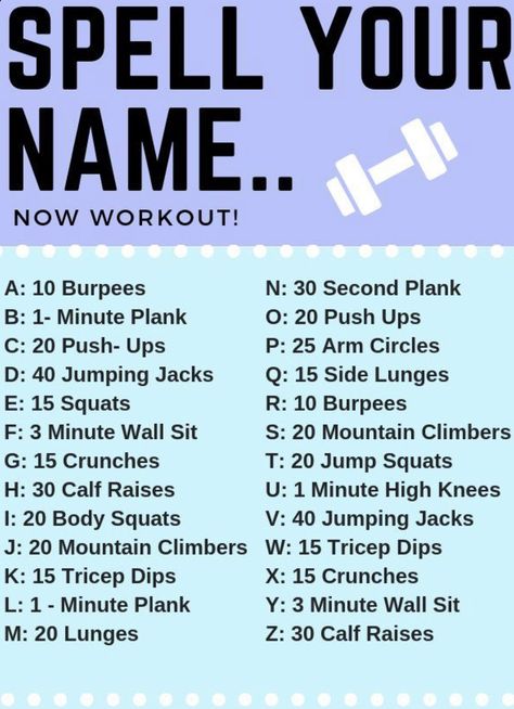 This is a great option when on the go or looking for a little something extra to add to your routine! Have you kiddos spell their name and join you! Your Name Workout, Name Workout, Spell Your Name Workout, Workout Names, Body Squats, 30 Day Ab Challenge, Equipment Workout, Spell Your Name, Easy At Home Workouts