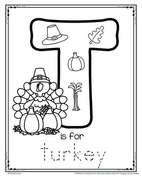 FREE  - T is for Turkey trace and color alphabet printables for Thanksgiving #preschool #kindergarten #Thanksgivingprintable T Is For Turkey, Turkey Worksheets, Thanksgiving Alphabet, Turkey Coloring, Thanksgiving Letter, Thanksgiving Activities Preschool, Trace And Color, Letter Worksheets For Preschool, Thanksgiving Crafts Preschool