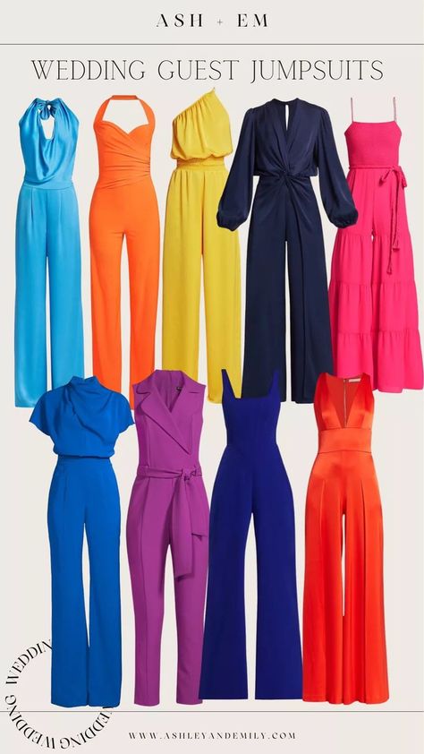 Wedding Guest Jumpsuits, Wedding Guest Jumpsuit, Jumpsuit Wedding Guest, Wedding Guest Outfit Ideas, High Neck Jumpsuit, Bridesmaids Jumpsuits, Jumpsuit For Wedding Guest, Dress Jumpsuit, Colorful Jumpsuit