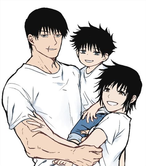 Fushiguro Family, Jimin Black Hair, Anime Siblings, Toji Fushiguro, Best Anime Drawings, Anime Boy Sketch, Anime Family, Fictional World, Anime Movies