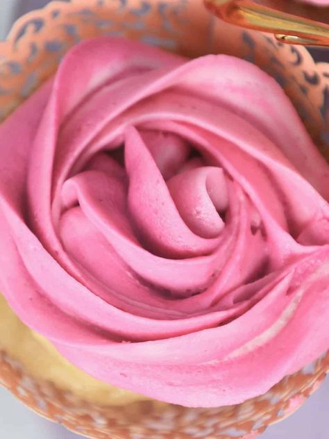 Easy Vanilla Buttercream Frosting - Grace Like Rain Blog Pink Buttercream Frosting, Cinnamon Buttercream Frosting, Vanilla Cake With Pink Frosting, Silky Smooth Buttercream Frosting, Rosewater Buttercream Frosting, Pink Rose Cupcakes Buttercream Frosting, Stovetop Appetizers, Flavored Ice Cubes, Easy Frosting