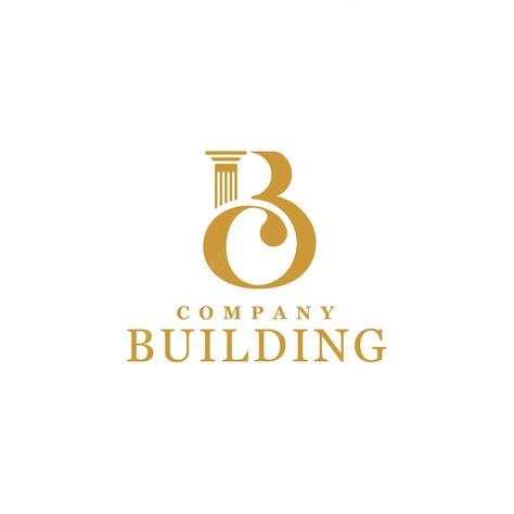 Premium Vector | Initial letter b c monogram bc cb greek pillar column government office architecture building logo