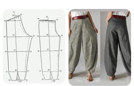 Dress Sewing Tutorials, Sewing Pants, Sewing Clothes Women, Pants Sewing Pattern, Related Images, Diy Sewing Clothes, Clothes Sewing Patterns, Fashion Sewing Pattern, Diy Blouse