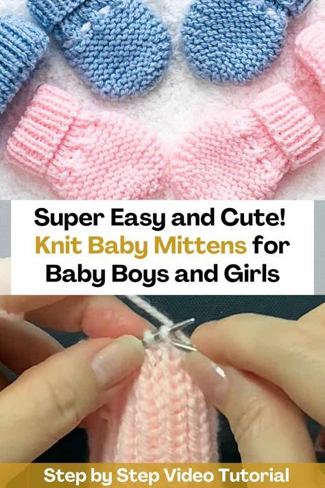 Baby Mittens Knitting Pattern Free, Knit Baby Mittens, Baby Mittens Crochet, Easter Knits, Small Ribbon Bow, Baby Mittens Knitting Pattern, Baby Mittens Pattern, Baby Mittens Knitting, Knit Baby Clothes