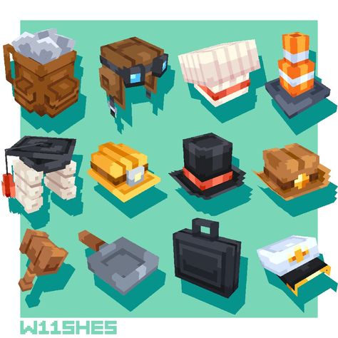 ArtStation - Profession cosmetics, w11shes Minecraft Hat, Voxel Games, Mc Mods, Minecraft Pictures, Minecraft Mobs, Minecraft Funny, Minecraft Pixel Art, Cool Minecraft, Minecraft Crafts