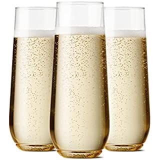 Tossware - Shatterproof Stackable Champagne Flute, 9 Ounce Recyclable Plastic Champagne Flutes, Set of 12 : Amazon.ca: Home Red Rose Theme Party, Rose Theme Party, New Years Table Decor, Boho Dinner Party, New Years Eve Aesthetic, Diy Spa Party, Best Wine Glasses, Eve Aesthetic, Plastic Champagne Glasses