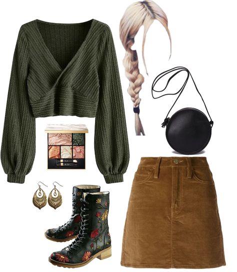 7 Items Outfit | ShopLook Cute Polyvore Outfits, Coffee Date Outfits, Floral Boots, Outfit Challenge, Pretty Scarves, Side Braid, Coffee Date, Outfit Shoplook, Date Outfits